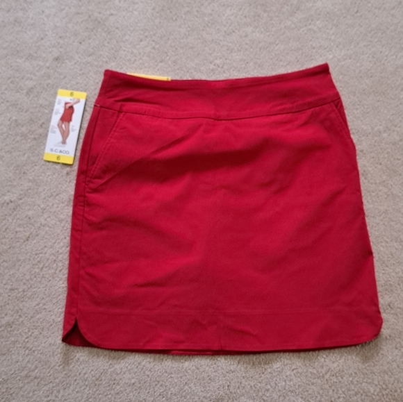❤️ S.C.& Co. Pull On Skort Red Stretch Skirt Women's Various Sizes NWT - Picture 3 of 13
